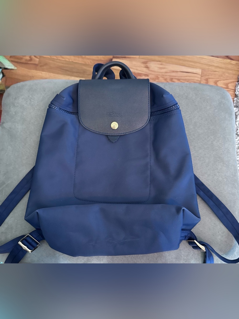 Longchamp Navy Blue Le Pliage Nylon Backpack